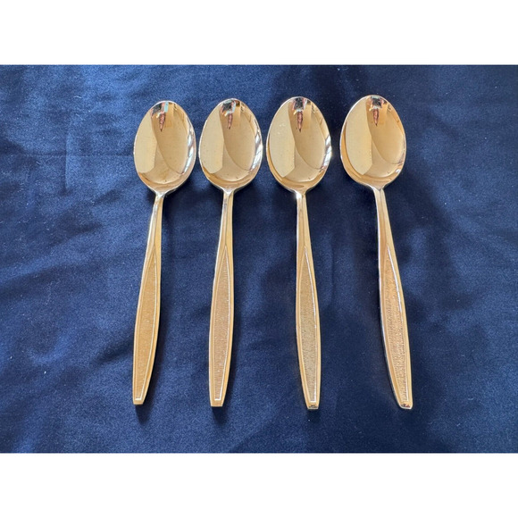 Royalton Antigua 31 PC Gold Electroplate Flatware Spoons Forks Ladle Slot Spoon+ - Picture 9 of 10